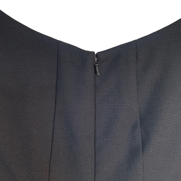 REISS Huxley Tailored Dress Black Wool Blend Cap Sleeve Square Neck Women’s Sz 4 - Picture 7 of 12